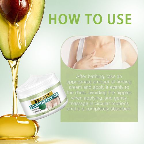Order today and you will receive 3 boxes of Avocado Softening, Firming, Enhancing Moisturizing and Breast-Lifting Cream. It gently lifts and tightens, improving sagging conditions. It deeply moisturizes and rehydrates the breast skin. After bathing, apply an appropriate amount evenly to the nipples. Gently massage in circular motions until fully absorbed. Long-term use can shape a full and delicate figure.