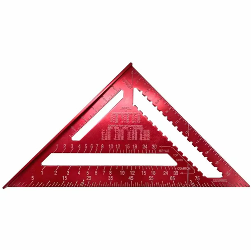 The woodworking marking tool! This triangular ruler is extremely precise, made of high-purity aluminum, with clear and accurate markings down to millimeters. It can measure angles and lengths on both sides, has a pen holder with an ink reservoir for marking lines, and offers a comfortable grip that is resistant to scratches and wear. It is a three-in-one tool for marking, measuring, and positioning. Even beginners can precisely draw mortise and tenon joints!