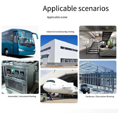 Lithium battery brushless riveting gun. The brushless motor has strong power, the lithium battery provides unlimited power supply without any restrictions. The ergonomic design makes it comfortable to use for a long time. It is compatible with multiple specifications for all scenarios. Order today and get 200 rivets for free. It is essential for professional craftsmen and DIY enthusiasts. The riveting is efficient and secure. Don't hesitate to purchase now!