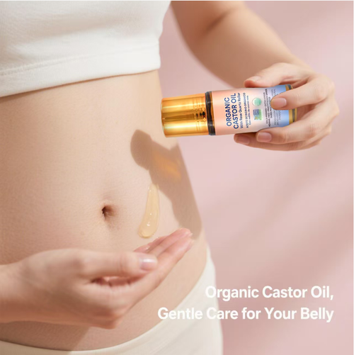 This organic castor oil care product: The cold-pressed organic formula is gentle and safe. The pearl crystal roller head is clean and easy to apply, providing a refreshing and multi-functional effect. It is suitable for pregnant women, dry skin, and sophisticated ladies, offering a natural and gentle protection for the body.