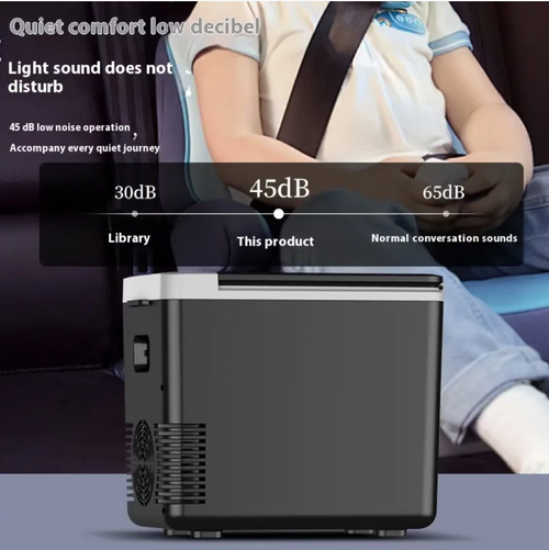 This 10L dual-purpose home and vehicle refrigerator: features dual modes of semiconductor cooling and heating, compatible with 12V 110V, operates at a low noise level of 45dB. It is compact and doesn't take up much space. It is suitable for camping by yourself, commuting, keeping food warm during transportation, and storing items in rental properties. It enables you to enjoy cold drinks and hot food anytime and anywhere, and says goodbye to makeshift solutions.