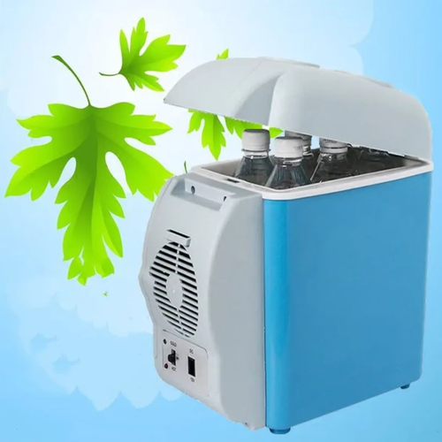 This 7.5L family car dual-purpose cold and hot mini refrigerator adopts semiconductor silent technology, allowing for a one-click switch between cooling and heating modes. It has a large capacity to hold beverages and snacks, and comes with household and vehicle power cords. It is portable and easy to store, suitable for home use, office work, and self-driving camping. It can meet all your cold and warm needs throughout the year.