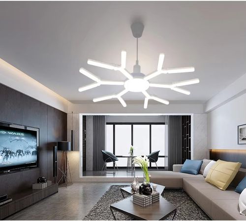 Modern E27 LED  Snowflake Garage Lights Screw-Free Folding Leaf Living Room Indoor Lighting Stylish Model