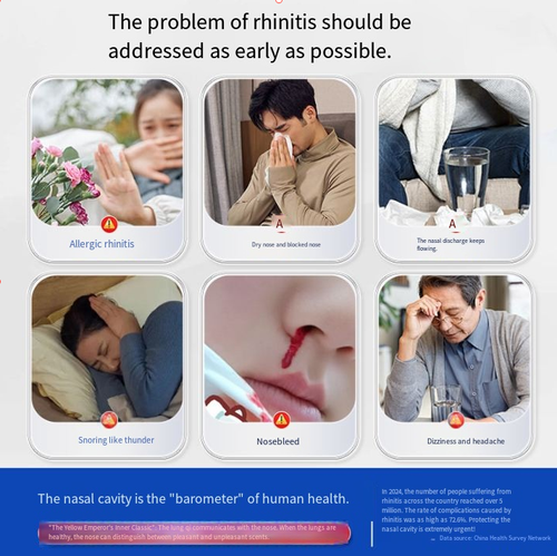 Treat Various Rhinitis,The infrared nasal sensitivity patch can quickly relieve symptoms such as nasal congestion, itching and runny nose caused by allergic and chronic rhinitis. If you place an order today, you will receive a total of 5 boxes, with each box containing 6 patches. Take one patch per day for a 5-box course of treatment.