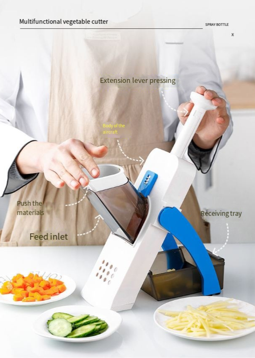 New Upgraded Convenient Manual Potato Slicer with Stainless Steel Blades