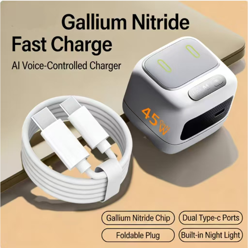 This AI intelligent night light charger integrates charging and ambient lighting functions. It supports USB fast charging and has a built-in light sensor system, which can automatically sense the ambient light and emit soft night light to protect your nighttime rest. The design is simple and portable, making it a reliable companion for your home and travel. It ensures that light and power are always available.