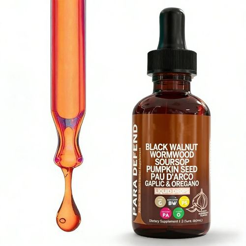 PARA DEFEND Complete Parasite Detox Drops: Composed of ingredients such as black walnut, mugwort, acai berry, pumpkin seed, guarana fruit, garlic, and oregano, it helps eliminate parasites in the intestines, relieve gastrointestinal discomfort, improve sleep quality, enhance physical vitality, and reduce stress and anxiety. Order today and you will receive 2 bottles of black walnut seed parasite-killing drops. The daily price is as low as $0.87.