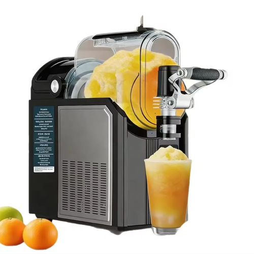 The household fully automatic snow melting machine can be operated with just one click to create smooth snow-melt ice cream and ice slush. It features automatic cleaning with no need for manual maintenance. The small size doesn't take up much space. This machine can be used for multiple purposes, such as making ice pulp juice and milkshakes. It is an all-in-one cold drink wonder for cooling off in summer and for family gatherings, allowing you to enjoy cold drinks with ease.