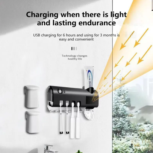 99.9% sterilization rate! The toothbrush disinfection machine adds a protective shield to the mouth. It uses UV-C ultraviolet light for sterilization. The toothbrush disinfection machine makes it impossible for bacteria to hide. It can disinfect in just 3 minutes, ensuring no cross-infection when multiple people live together! The multi-zone toothbrush disinfection machine is designed with separate compartments for each person, providing greater peace of mind.