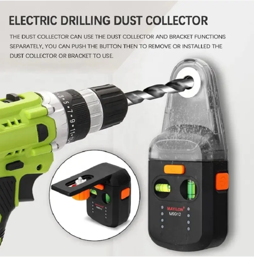 Electric drilling dust collector combines the functions of a laser level gauge and a drilling dust collector. It offers precise positioning, dust absorption, USB charging, and is compact and lightweight. It enables you to drill holes accurately and cleanly. It is perfect for home decoration drilling and wall renovation, making it an excellent tool for both decoration professionals and DIY enthusiasts!