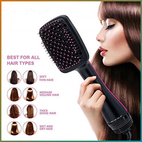 No need to change the blow-dryer or comb! This large-panel blow-dryer and comb set: You can freely switch between three levels of cold and hot air. It provides negative ions for deep hair care, suitable for fine, soft, and flat hair. It can handle all hair types, from coarse and frizzy hair to wet hair, and after one use, you'll get smooth, fluffy, and high-crown hair. Say goodbye to dryness and frizziness after blow-drying. It's perfect for daily commutes and casual styling, all in one step.