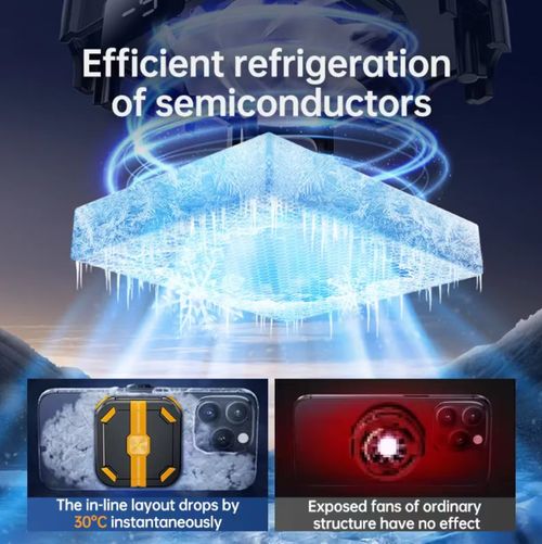 IceGuard Level Magnetic Phone Cooler, featuring semiconductor cooling combined with AI intelligent temperature control, instantly lowers the temperature by 30℃. The 2000mAh battery is free from wires. The magnetic design sticks firmly and remains stable upon contact. It is compatible with multiple models and provides continuous protection for gaming, live streaming, and creative work, eliminating the problem of overheating and frame drops.