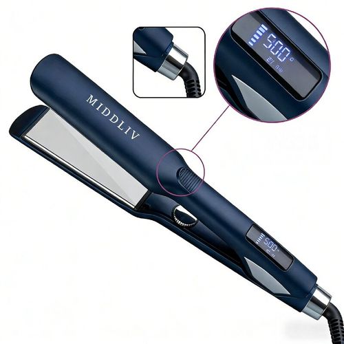 The cinema-grade negative ion ceramic board can be used for both straightening and curling. It can smoothly wrap the hair and create a smooth curl, without making it frizzy. It is suitable for all hair types and comes with a heat-resistant handle. It takes only 5 minutes to achieve a sleek straight look for commuting or a natural curl for a date. The negative ions protect your hair. —— It's portable for business trips and can be used at home as a hair curling iron!