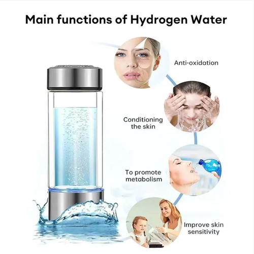 This hydrogen-rich water cup: It can produce 1200-1600ppb high-concentration hydrogen water in just 3 minutes. Its antioxidant power is equivalent to that of hundreds of fruits and vegetables. It is made of food-grade glass and equipped with Type-C charging port. It is portable and easy to use, suitable for office workers, beauty enthusiasts, and senior citizens. It makes drinking water a convenient and healthy daily routine.