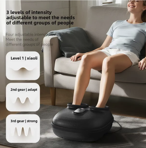 Fully automatic kneading foot therapy machine, with multiple sets of massage contacts built-in, capable of kneading all the foot bottom acupoints in all directions. Combined with the constant temperature heating function, it promotes circulation and relieves soreness. One-click intelligent operation is simple and easy to use. The machine is small in size and doesn't take up much space, allowing you to enjoy a comfortable foot bottom SPA at home.