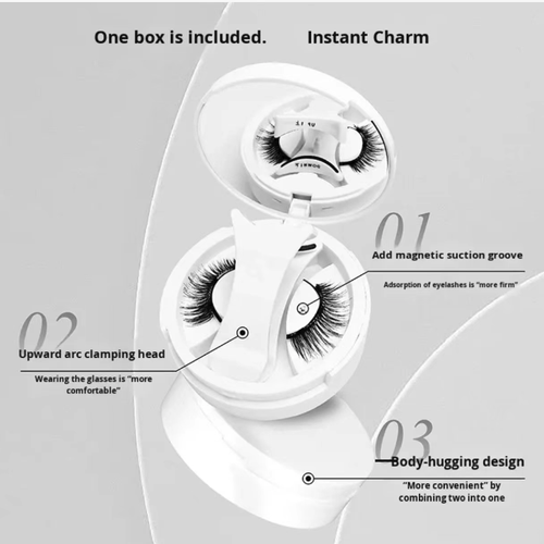 Order today and you will receive a 3-pack of magnetic 3D glue-free thick false lashes travel set. They are suitable for sensitive eyes too. It only takes 10 seconds to apply natural and thick lashes. The 3D three-dimensional design enlarges the eyes, and the accompanying travel tool box allows for makeup touch-ups at any time. It is an atmosphere-enhancing must-have that even beginners can easily master.
