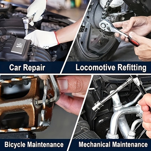 This 216-piece CS-1 grade chromium-vanadium steel tool set covers all types of maintenance tools. The material is wear-resistant and durable, and the professional storage box is portable and easy to carry. It is suitable for maintenance in various scenarios such as automobiles, homes, and outdoors, allowing you to solve all kinds of maintenance problems with just one set. It is an all-round maintenance tool for both professionals and amateurs.