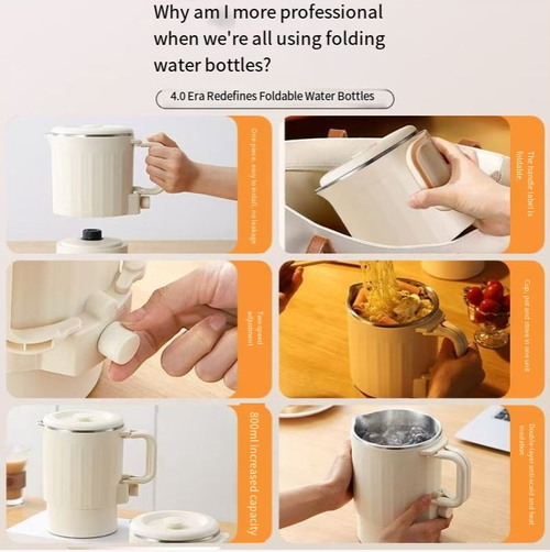 Foldable portable water heater, travel electric kettle teapot kettle