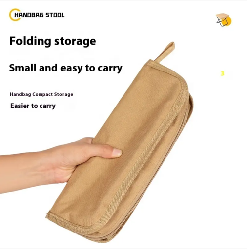 Backpack-style pen bag and folding chair, imaginative black technology One tool for two uses. When unfolded, it instantly transforms into a mini folding chair. The Oxford fabric is durable and the structure is stable, capable of withstanding weight. Suitable for use at school, camping, or when taking a break on the street. This is a creative and practical outdoor gadget!