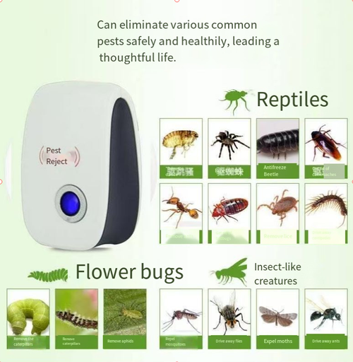 Sonic Technology Pest Repellent - Effectively controls indoor pests in homes, kitchens, offices, hotels and warehouses - repels mosquitoes and rats