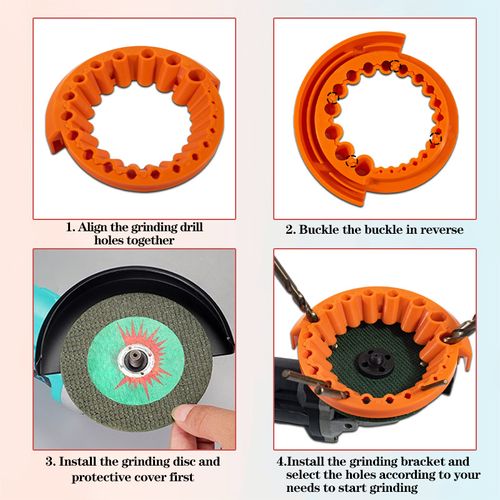 2026 fully upgraded ring-shaped drill bit grinding positioning bracket: Suitable for various diameters of drill bits, capable of drilling various sizes of holes. The reverse snap-fit design can prevent deviation. It is convenient for precise re-grinding. The four-step installation method is easy to learn and master. If you place an order today, we will send you a total of 2 grinding and polishing auxiliary tools.