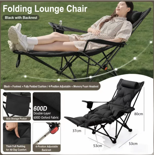 A four-position adjustable folding pile-up sofa, suitable for both sitting and lying. The thick steel frame provides stable support. The soft filling cotton is comfortable for long periods of sitting. It has armrests and can be used to store small items. The whole thing is lightweight and easy to fold. It can be compactly stored and is suitable for office naps, home use, and outdoor camping relaxation. It is an outstanding budget-friendly item for daily relaxation.