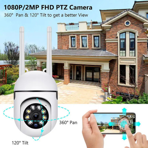 A7 1080P CAM App PTZ Camera 2MP WiFi Camera Home Security Camera with Night Vision 2-Way Audio 2.4GHZ
