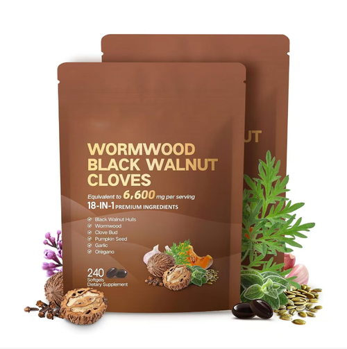 This black walnut soft capsule is a gentle guardian for the stomach from natural herbs. If you place an order today, you will receive 2 bags of black walnut soft capsules for Helicobacter pylori, totaling 480 capsules. Each bag is a large package containing 240 capsules, sufficient for 80 days - exactly the golden period for stomach care. Take 3 capsules per day, and turning nourishing the stomach into a hassle-free daily routine is within reach.