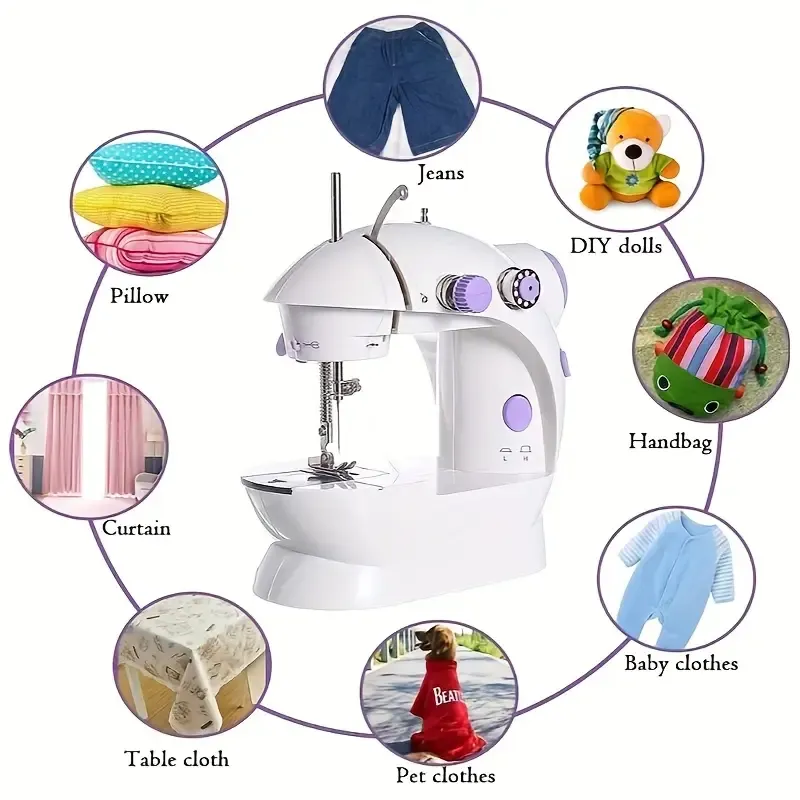 This portable mini sewing machine is the palm-sized sewing god, a tailor shop that you can carry with you. It starts up in 3 seconds and sews in 5 seconds.