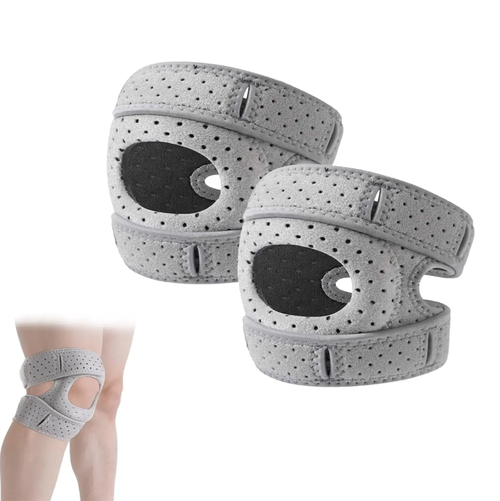 Order today and you'll receive 2 pairs of breathable knee support straps! 0.5mm ultra-thin breathable material, no sweating or constriction. The silicone pads precisely protect the patella, reduce wear and pain, and the adjustable Velcro is suitable for leg circumference, allowing for quick on and off. Perfect for sports support, stress relief in daily life, emergency situations, suitable for running, hiking and elderly daily use. The lightweight knee support is super convenient!