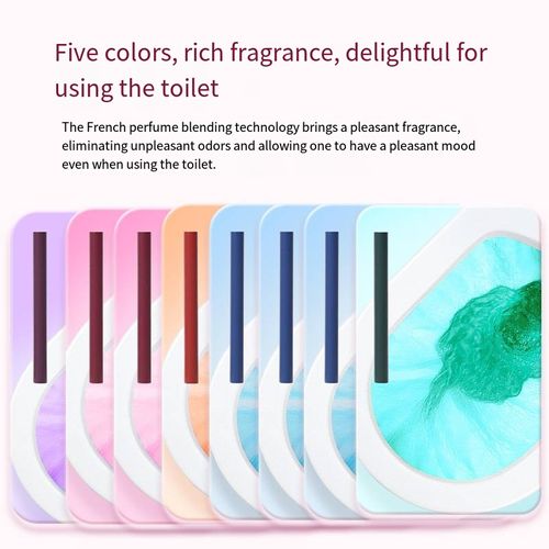 Order today and you will receive 3 boxes of French perfume multi-effect toilet deodorizer, scale remover, and dirt remover cleaning sticks. The product contains French perfume emulsifier + natural tea polyphenol antibacterial complex, a five-color antibacterial ceramic protective layer, enhanced cleaning performance by 60%, a soluble water activation formula, deodorization technology, anti-fouling barrier, long-lasting fragrance, and improved daily bathroom experience.