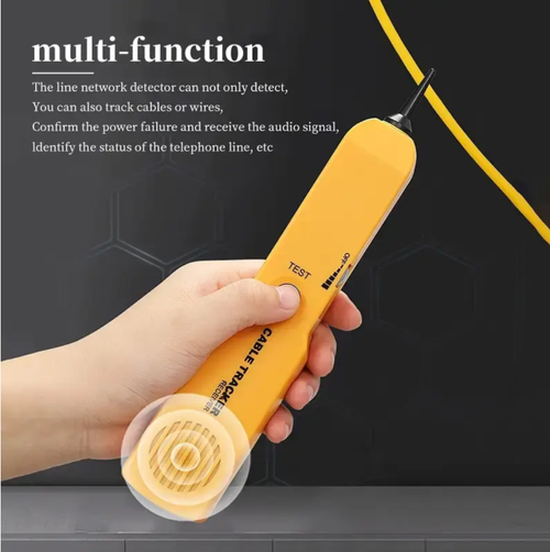 Wire Maintenance Prodigy,Telephone Line Locator, an intelligent signal tracker that precisely locates telephone and network cables, can detect connection and disconnection faults. The operation is simple, even beginners can locate the line in just three steps. Equipped with a portable protective bag, it is durable and shock-resistant, serving as an efficient tool for communication and network maintenance. It makes solving cable problems a breeze.