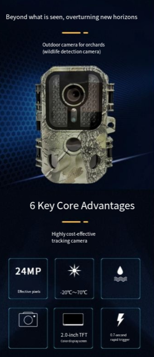 Outdoor animal detection camera, Infrared night vision penetrates the darkness, ultra-clear images capture details, sensor tracking secures dynamic moments in seconds, waterproof camouflage enables natural concealment, making it your secret eye for exploring wild animals and documenting natural wonders.