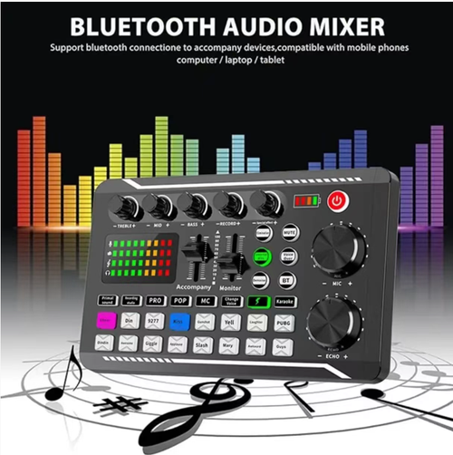 This multi-functional live sound card is a sound palette: 18 modes + 16 electronic effects, adjustable for high, medium and low frequencies, noise reduction, compatible with multiple devices without adapters, can be used while charging, suitable for live streaming, karaoke and other scenarios, simple and portable to operate, with one click, the sound becomes professional. You can use it as a mobile recording studio wherever you go.