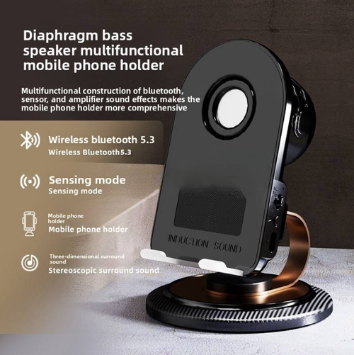 Smart sensor speaker phone holder without Bluetooth connection