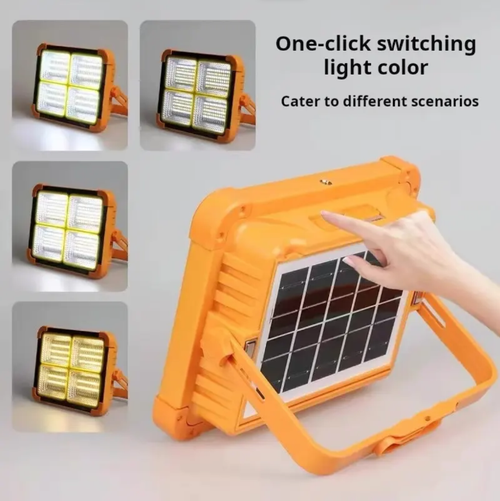 Outdoor Camping Floodlight Portable Solar Spotlight Mobile Emergency Lighting