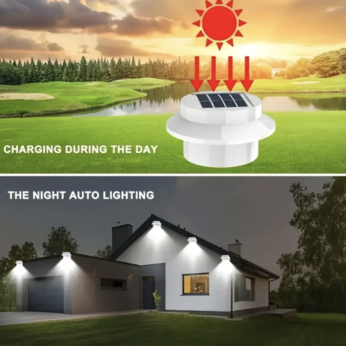 Order today and you will receive 6 3LED solar outdoor wall lights. The design is simple and white. The solar panels charge during the day and can be installed without wiring. They can be attached to fences, walls or eaves, providing outdoor protection. The white light is soft and is suitable for outdoor lighting in gardens at night, or can also be used as a decorative element for the landscape. It is very suitable for lighting small gardens or around the courtyard.