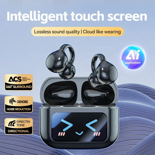 Intelligent touch control wireless earphones, all-round in sound and color. Open ear hangers + directional sound emission. Type-C fast charging + sports waterproof. Noise reduction and high-definition calls. Fully compatible with commuting, sports and entertainment. Choose it for a new auditory experience!