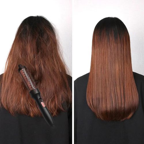 3-in-1 design, integrating hair combing, straightening and curling functions. The 32mm comb body creates natural waves. 30-second heat-saving feature saves time. Anti-heat comb teeth + breathable holes are smart hair care technologies. The non-slip handle is easy to operate. Even those with poor hand dexterity can quickly achieve salon-level hairstyles at home. You can even be a Tony teacher at home yourself.