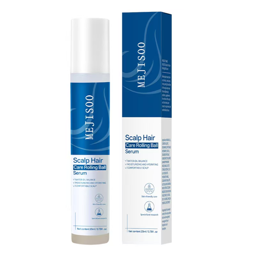 Fine hair, weak roots? Try the Rolling Ball Scalp Treatment Growth Essence. Roll it gently and it will deeply moisturize, strengthen the hair roots, and provide a deep scalp SPA in just 30 seconds. It's refreshing and non-greasy. Order today and get 5 bottles. It's enough for the entire quarter's hair care needs. You'll get voluminous cascade hair with double the visual effect of hair volume!