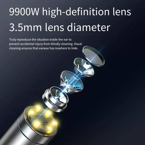 Say goodbye to blind cleaning! This visual ear pick clearly presents the world inside the ear canal to you. When the high-definition macro camera is turned on, it can capture every detail in the ear canal in real time. Whether it is fine ear debris attached to the ear canal wall or stubborn earwax hidden deep inside, it can be clearly displayed on the connected mobile phone or tablet screen.