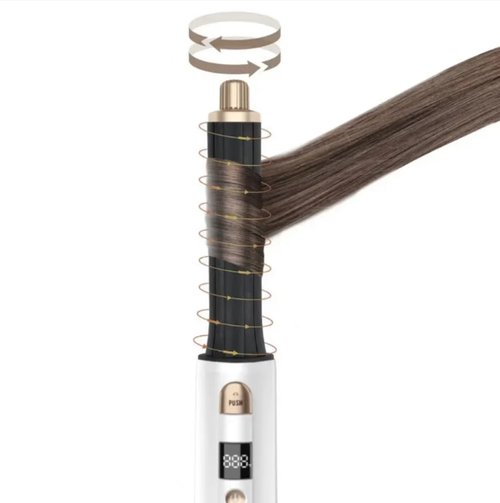 The 1200W negative ion five-in-one hot air comb comes with five interchangeable hair styles. It can blow dry, straighten, curl and make hair fluffy all in one step. It has a constant temperature with multiple temperature settings. The negative ions can smooth frizz, repair damaged hair. The device is lightweight and easy to operate. It is portable for home use and travel, suitable for both short and long hair, and can help you easily create salon-style hairstyles at home.