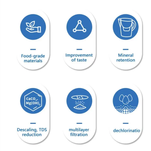 Fresh water comes in, purified water flows out. The water purification capability is even more outstanding. It adopts a multi-layer filtration system, with coconut shell activated carbon + PP fiber layer for powerful filtration. Residual chlorine and impurities are all gone. You can enjoy making tea or milk without any worries. The operation is simple and the appearance is high-quality. Drinking water becomes free and easy to obtain.