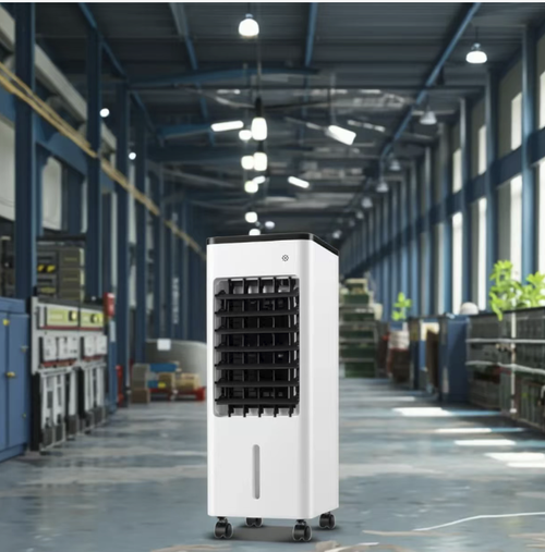 This household air conditioning fan uses water-cooling for cooling, and can quickly lower the temperature by adding water or ice crystals. It is equipped with a 10L large water tank and an easy-to-add-water design, supporting overnight power supply,  it also has built-in negative ion purification, providing fresh air. It has multiple speed settings that can be adjusted, and the bottom swivel wheels make it easy to move, making it an energy-efficient and practical choice for cooling in summer.