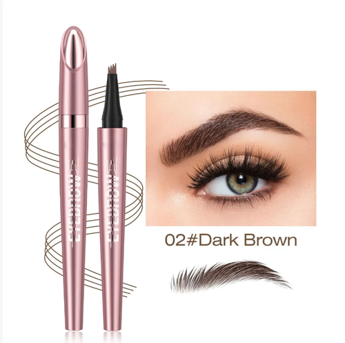 Order today and you will receive 2 boxes of waterproof, sweat-proof and non-staining synthetic liquid eyebrow pencils. They have waterproof and sweat-proof properties and can keep your makeup in place for a long time. There are 6 colors to choose from to suit different hair colors. The rose gold pen body is convenient to carry and also easy for touch-ups. Even beginners can easily create natural and unique eyebrow styles.