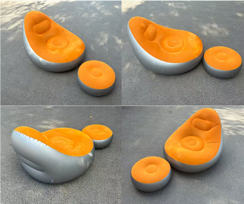 Shipping Air Pump The plush inflatable lazy sofa is soft and elastic, providing a non-collapsing feel. The plush fabric is skin-friendly and does not stick to sweat. The inflation and deflation process is convenient and hassle-free. When folded, it can be stuffed into a bag without taking up much space. It is suitable for various scenarios such as renting houses, camping, and balconies. Once set up, you can enjoy a completely relaxed and comfortable sitting experience.