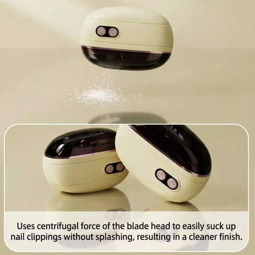 This multi-functional electric nail trimmer is sleek and compact, operates wirelessly with rechargeable power. It is suitable for both adults and children. It can smooth and shape the edges of nails, remove burrs, and comes with a debris storage compartment for easy cleaning. The operation is simple, allowing it to be used for daily nail trimming as well as for basic nail art polishing. It keeps the nail surface clean and smooth.