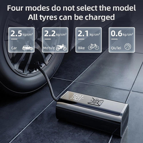 No more waiting for help. Stranded on the road with a flat tire? Just grab a wireless air pump and fix it yourself in 10 minutes, saving time and rescue costs, giving you peace of mind on long road trips! Test and charge your tires before you set off to avoid increased fuel consumption and the risk of a blowout due to unstable tire pressure.