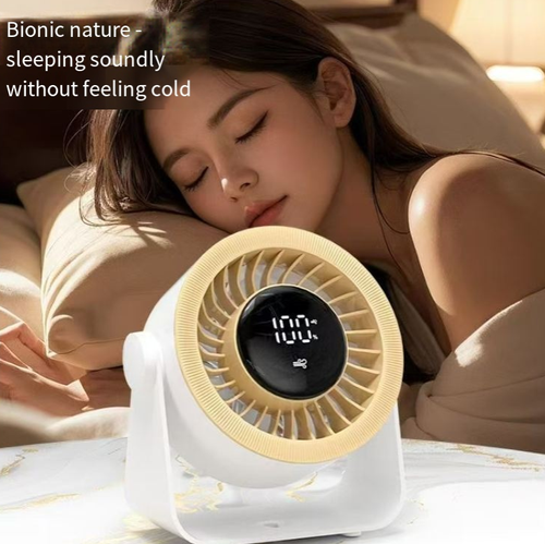 This turbo circulation fan features the turbo air supply technology, which enables the air to circulate evenly. The airflow is gentle and natural, and it can be adjusted in multiple directions and operates quietly. Whether you are at work, at home, or sleeping, it will keep you constantly enveloped in coolness, allowing you to fully enjoy the pleasant summer!
