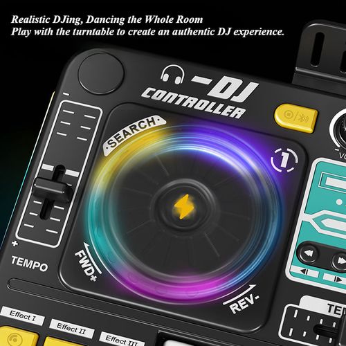 Multifunctional Bluetooth DJ Mixer Disc Player with Microphone Playable Instrument and Keyboard